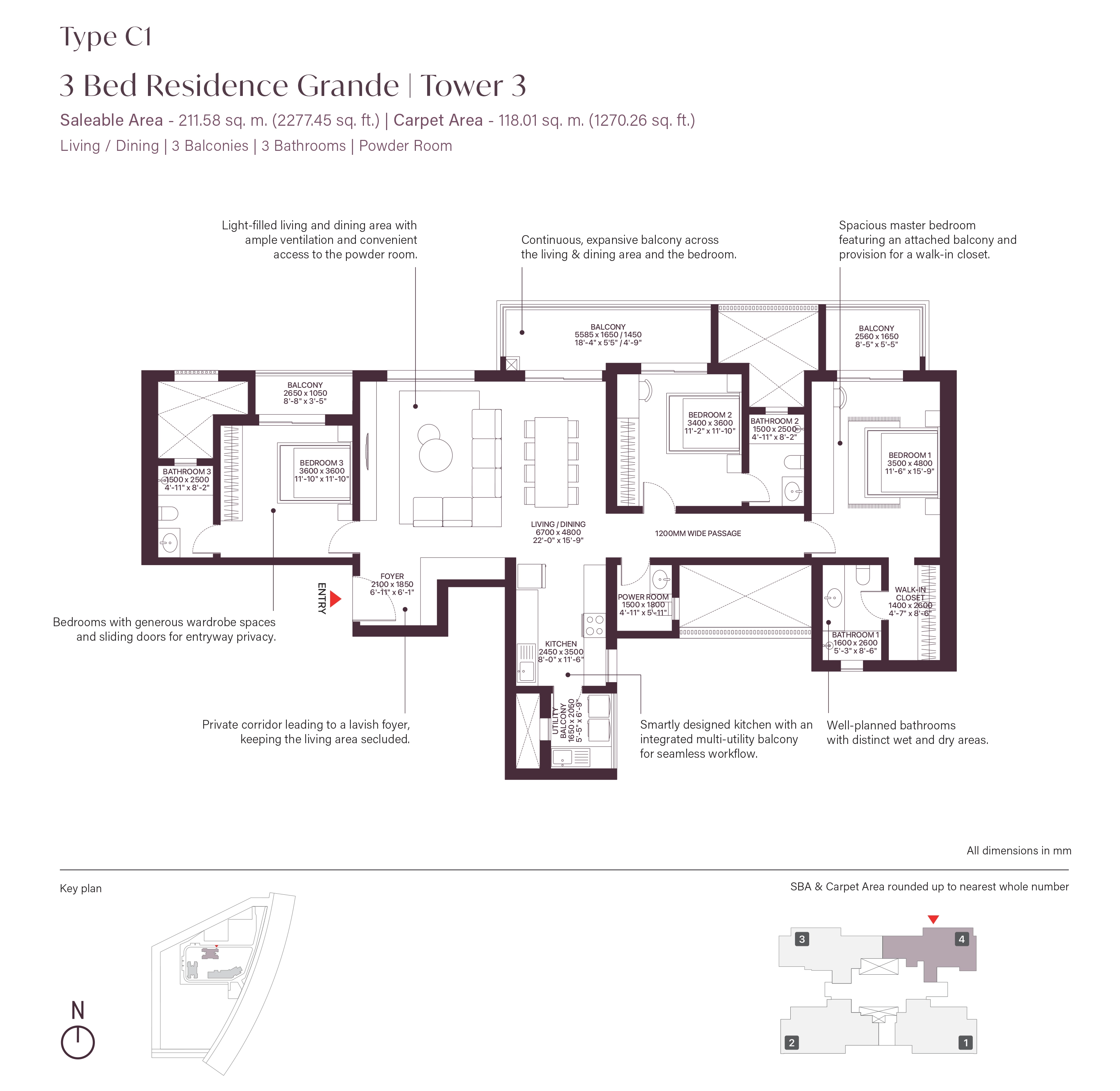 Sobha Sector 63A 5BHK Floor Plan